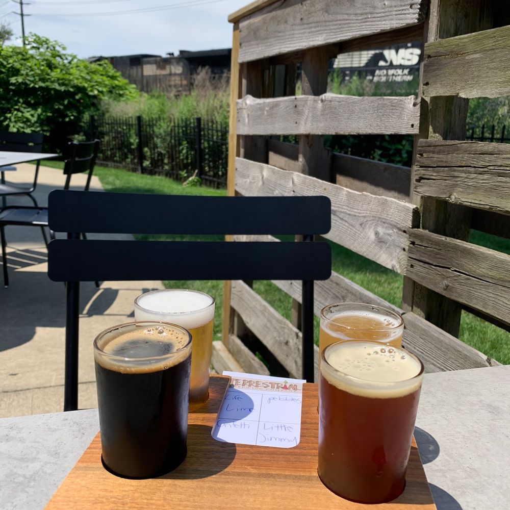 Terrestrial Brewing - Flight of beer - Breweries Near Me - Cleveland, Ohio Terrestrial Brewing - Flight of beer - Breweries Near Me - Cleveland, Ohio