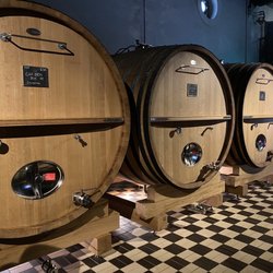 Caveau Jean-Marc Brocard - Huge barrels for the premiere crus