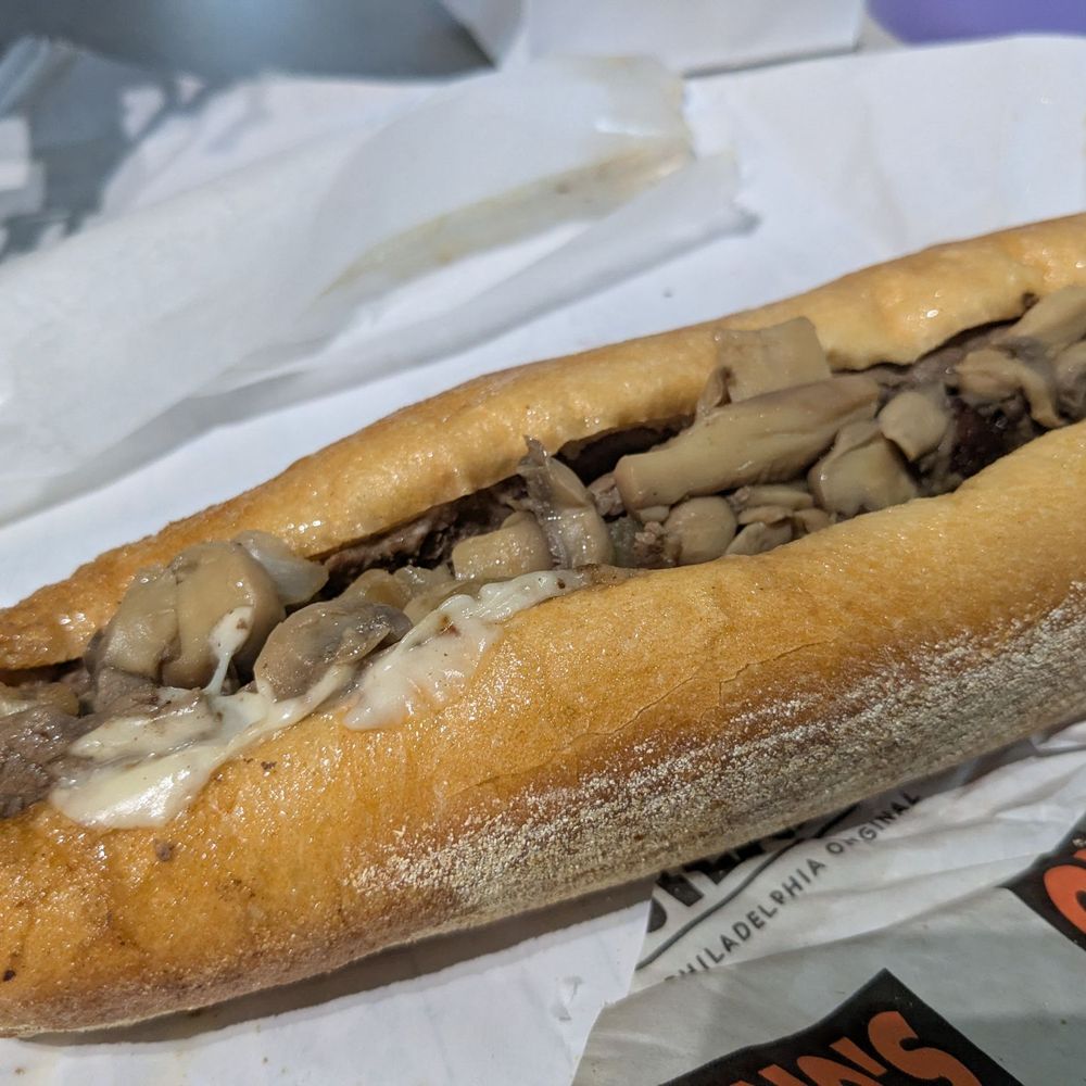 Philly cheese steak with mushrooms