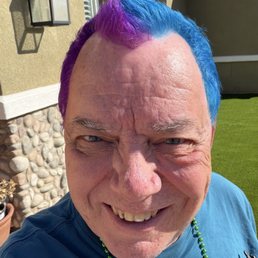50/50, purple & blue 50/50, purple & blue
