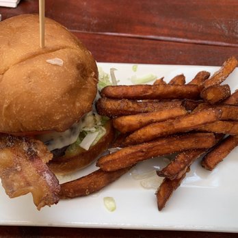 Torch Bistro - The Torch Burger with Sweet Potato Waffle Fries. So so good and highly recommend. - American Near Me - Norfolk, Virginia Torch Bistro - The Torch Burger with Sweet Potato Waffle Fries. So so good and highly recommend. - American Near Me - Norfolk, Virginia