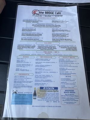Menu photo 6 The Bridge Cafe Delray Beach, FL