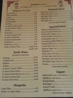 Menu photo 4 The Hub German Restaurant & Lounge St. Robert, MO