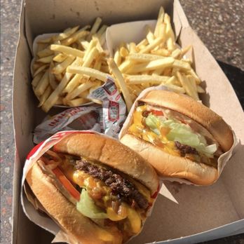 In-N-Out Burger - Cheeseburger Animal Style - Fast Food Near Me - Moreno Valley, California