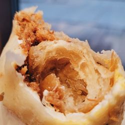 Sunny Taiwanese Breakfast - Bread stick and pork floss egg crepe roll
