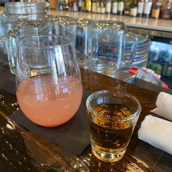 Texas Jack's Barbecue - Strawberry Kir Royal & Jameson shot - Barbeque Near Me - Arlington, Virginia Texas Jack's Barbecue - Strawberry Kir Royal & Jameson shot - Barbeque Near Me - Arlington, Virginia