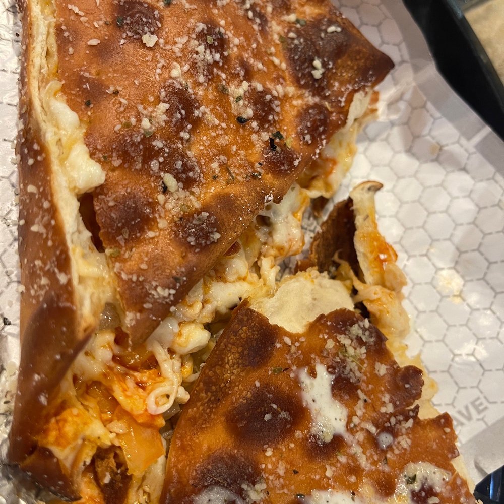 Pizza Hut - Buffalo Chicken Melt. Way overcooked. - Pizza Near Me - Angola, Indiana