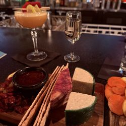 Social - Cheese flight with a Superstar Martini
