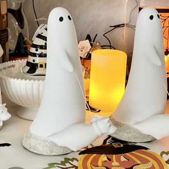 Wilford & Lee - Friendly ghost walking its tiny ghost dog! - Home Decor Near Me - Fort Myers, Florida Wilford & Lee - Friendly ghost walking its tiny ghost dog! - Home Decor Near Me - Fort Myers, Florida