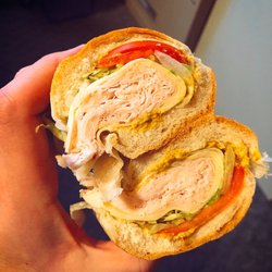 Mamma Rosa's Cucina - Turkey and Swiss w/ lettuce, tomato, and mustard on a club roll
