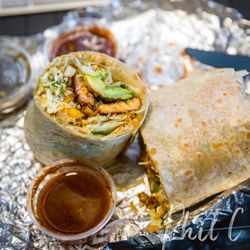 Blackened Salmon Burrito