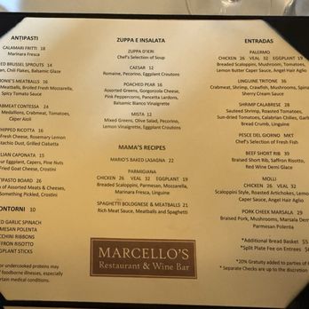 Marcello's Restaurant & Wine Bar - Menu - Italian Near Me - Covington, Louisiana Marcello's Restaurant & Wine Bar - Menu - Italian Near Me - Covington, Louisiana