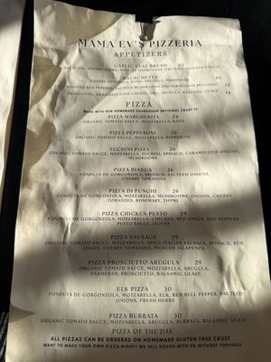 Menu photo 1 Mama Ev’s Pizzeria Whitefish, MT Menu photo 1 Mama Ev’s Pizzeria Whitefish, MT