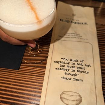 The Blind Barbour - Whiskey sour - my staple. Always consistent. - Cocktail Bars Near Me - Raleigh, North Carolina