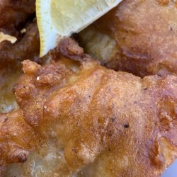 Street Treats - Close-up of cod, fishing and chips (delicious!)