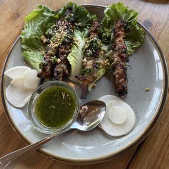 Top Hatters Kitchen and Bar - Grilled galangal pork skewers - Asian Fusion Near Me - San Leandro, California Top Hatters Kitchen and Bar - Grilled galangal pork skewers - Asian Fusion Near Me - San Leandro, California