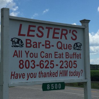 Lester's Bar-B-Que - ows a sign in a parking lot - Barbeque Near Me - Estill, South Carolina