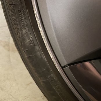 Mk Auto Detail - Before: rim hit the curb. - Auto Detailing Near Me - Ontario, California