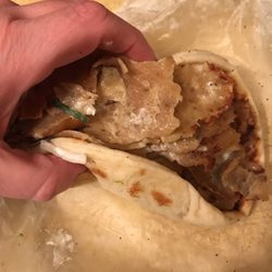 Gyros Express - this happens to be an extra pita with (chicken) meat from the first gyros!!! They pack these perfectly!!