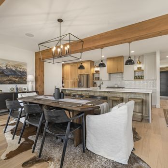 South Fork Design - This inviting open-concept dining and kitchen area, designed by South Fork Design, is a central feature of the Modern Farmhou... - Architects Near Me - Rexburg, Idaho