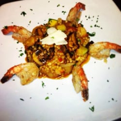 Skye Bistro - Sweet and Sour Shrimp over Mediterranean  couscous