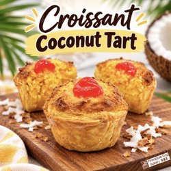 Pineapple King Bakery - Fremont - NEW ITEM - Croissant Coconut Tart 可頌椰撻