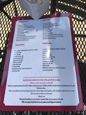 Menu photo 4 llygad Yr haul Llanberis, GWN