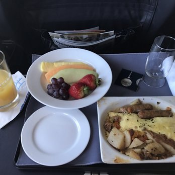 United Airlines - Breakfast, spicy sausage and omelette - Airlines Near Me - San Jose, California