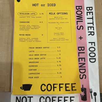 Revolución - Coffee Menu - Coffee & Tea Near Me - San Antonio, Texas