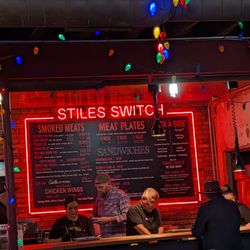Stiles Switch BBQ & Brew - Menu and front counter