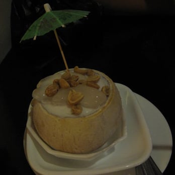 SriPraPhai Thai Restaurant - The coconut ice cream topped with jelly and peanuts. - Thai Near Me - Woodside, New York SriPraPhai Thai Restaurant - The coconut ice cream topped with jelly and peanuts. - Thai Near Me - Woodside, New York
