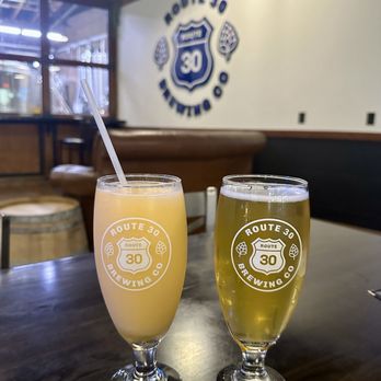Route 30 Brewing Company - Peach Slushy & Hopfen Weiss - Breweries Near Me - Riverside, California Route 30 Brewing Company - Peach Slushy & Hopfen Weiss - Breweries Near Me - Riverside, California