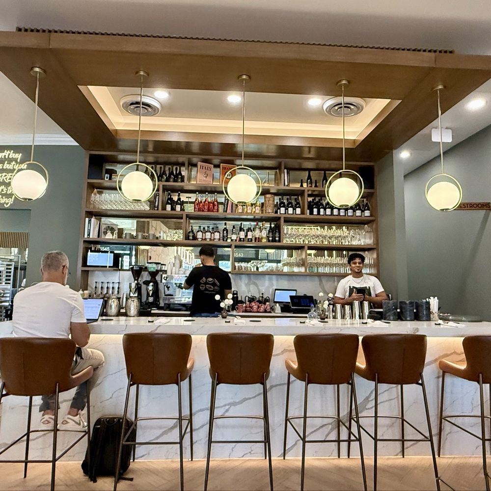 LB Eatery & Wine - Beautiful bar set up. So modern and clean. Check out our awesome server Michael in the white shirt. Hi Michael. - Breakfast & Brunch Near Me - Pembroke Pines, Florida LB Eatery & Wine - Beautiful bar set up. So modern and clean. Check out our awesome server Michael in the white shirt. Hi Michael. - Breakfast & Brunch Near Me - Pembroke Pines, Florida