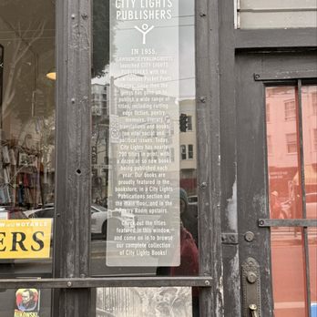 City Lights - Signage at the front - Bookstores Near Me - San Francisco, California