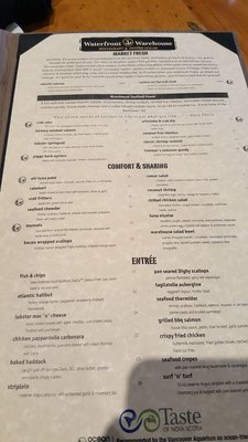 Menu photo 6 Waterfront Warehouse Halifax, NS Menu photo 6 Waterfront Warehouse Halifax, NS