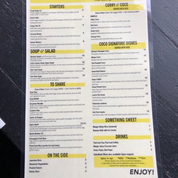 Curry&CoCo Thai Eatery - Menu - Thai Near Me - Astoria, Oregon