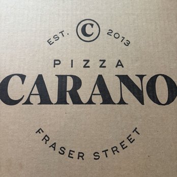 Pizza Carano - Pizza box - Pizza Near Me - Vancouver, British Columbia