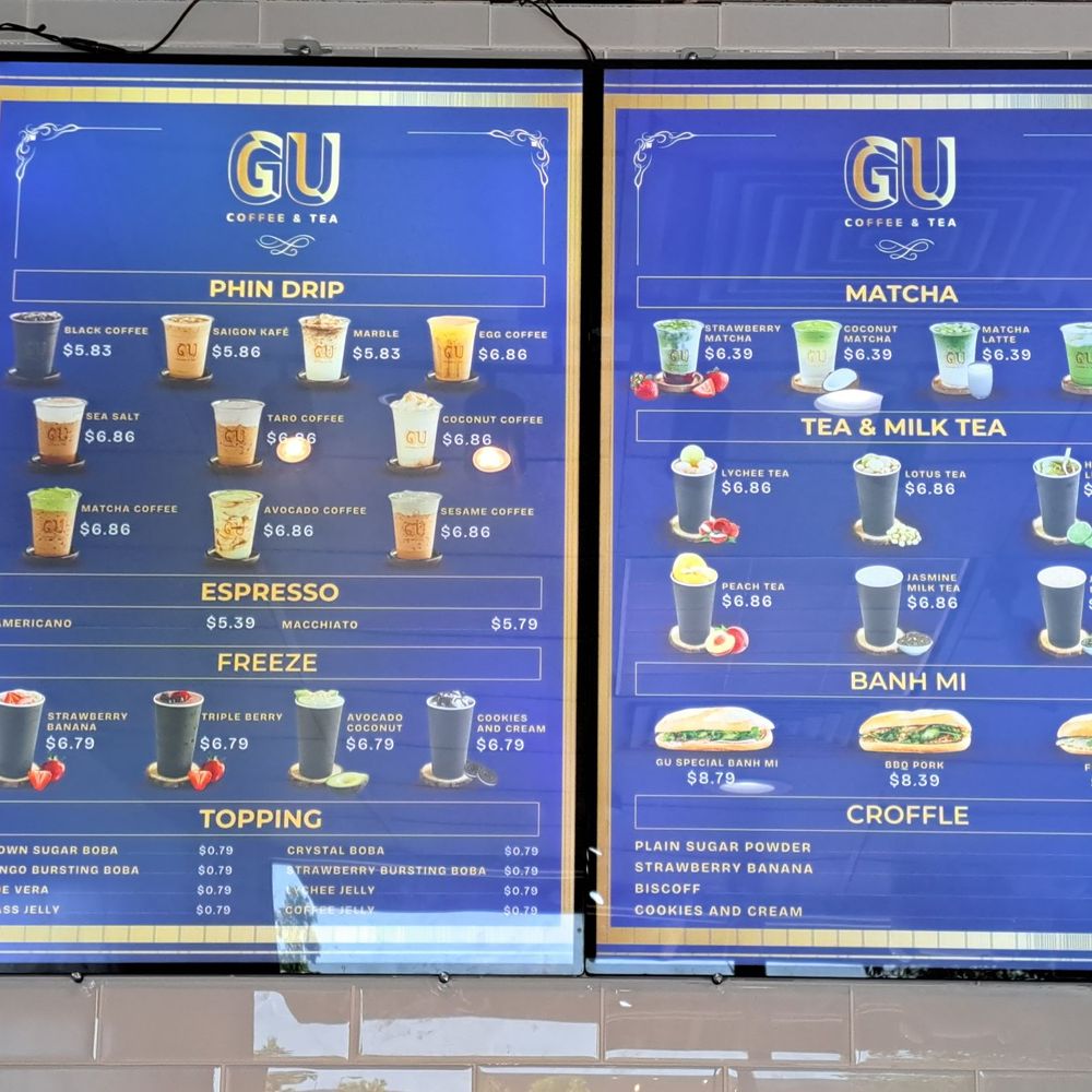 Gu Coffee & Tea - Menu - Coffee & Tea Near Me - Roseville, California