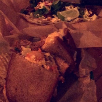 Earl's Beer & Cheese - Cuban Rueben + Earl's Taco (sorry for the graininess) - Bars Near Me - New York, New York