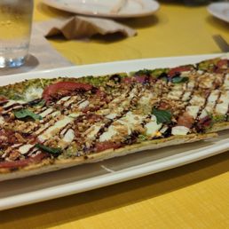 Margherita flambe flatbread (if you look closely, you can see the flame) Margherita flambe flatbread (if you look closely, you can see the flame)