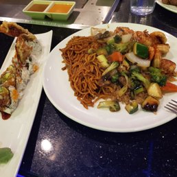 Shrimp hibachi and Spider roll Shrimp hibachi and Spider roll