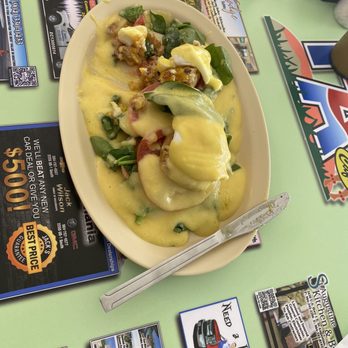 Little Margie's FA Cafe - Ultimate eggs Benny. With lobster, shrimp and crab in a patty. Eggs were perfect. Sauce could have been richer. - New American Near Me - Saint Augustine Beach, Florida