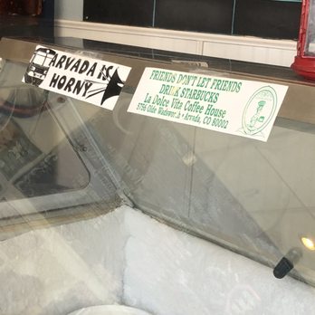 La Dolce Vita - The stickers on the ice cream cooler were too funny to pass up. - Coffee & Tea Near Me - Arvada, Colorado
