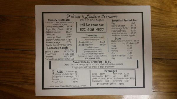 Menu photo 8 Southern Harmony Cafe Dade City, FL Menu photo 8 Southern Harmony Cafe Dade City, FL