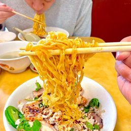 Caught Bben slurping in the background. Hai Ky   Won Ton   Egg Noodle Soup