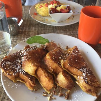 Tangerine Restaurant - French toast and my friends vegetable omelette with a side of fruit. - Breakfast & Brunch Near Me - Boulder, Colorado Tangerine Restaurant - French toast and my friends vegetable omelette with a side of fruit. - Breakfast & Brunch Near Me - Boulder, Colorado