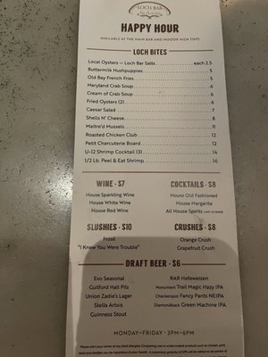 Menu photo 4 Loch Bar Baltimore, MD