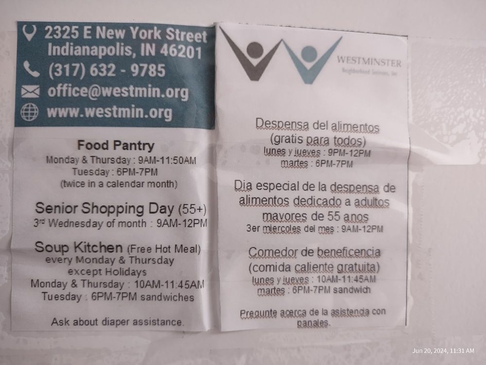 Westminster Neighborhood Services - social services organization in Indianapolis, IN