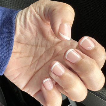 Gorgeous Nail & Spa - French on a very tiny hand - Nail Salons Near Me - Bedford Hills, New York Gorgeous Nail & Spa - French on a very tiny hand - Nail Salons Near Me - Bedford Hills, New York