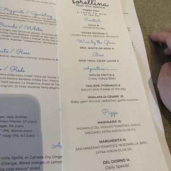 Sorellina - Menu as of 5/13 happy hour - Pizza Near Me - Philadelphia, Pennsylvania Sorellina - Menu as of 5/13 happy hour - Pizza Near Me - Philadelphia, Pennsylvania